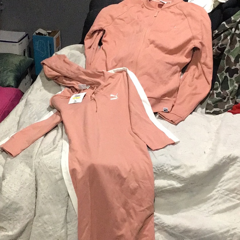 EPIC PUMA 2piece Wms PUMA HOODIE DRESS w/ Matching jacket